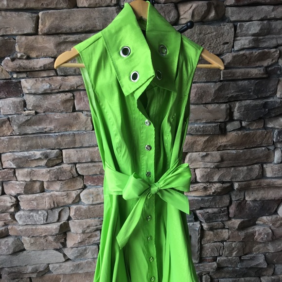Frank Lyman Lime Green Dress - Picture 3 of 8